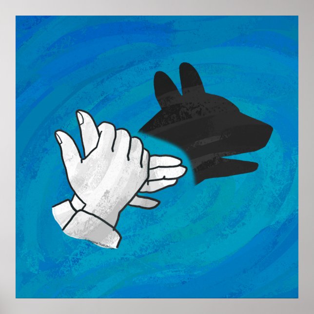 Shadow Dog On Blue Poster (Front)