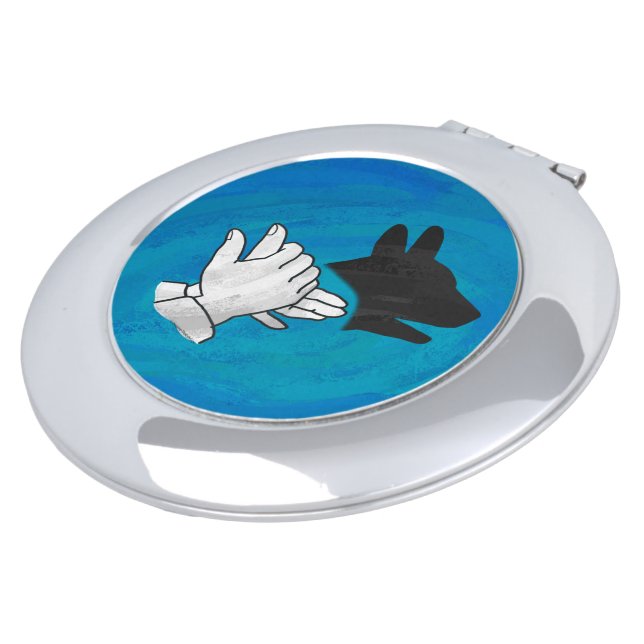 Shadow Dog On Blue Vanity Mirror (Turned)