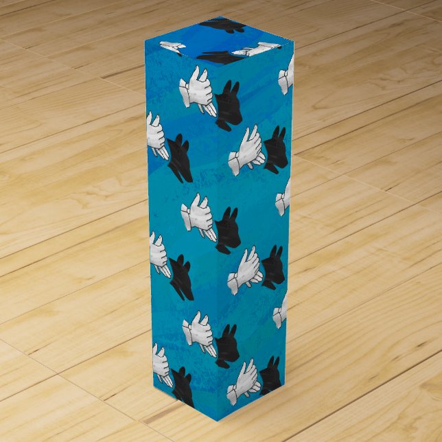 Shadow Dog on Blue Wine Box (Front)