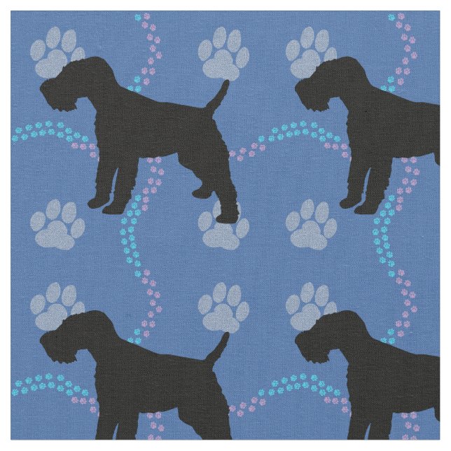 Shadow Dogs - Wire Fox Terrier v3 Fabric (Close Up)