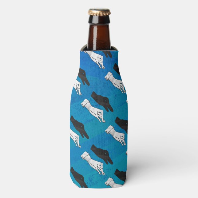Shadow Duck on Blue Bottle Cooler (Bottle Front)