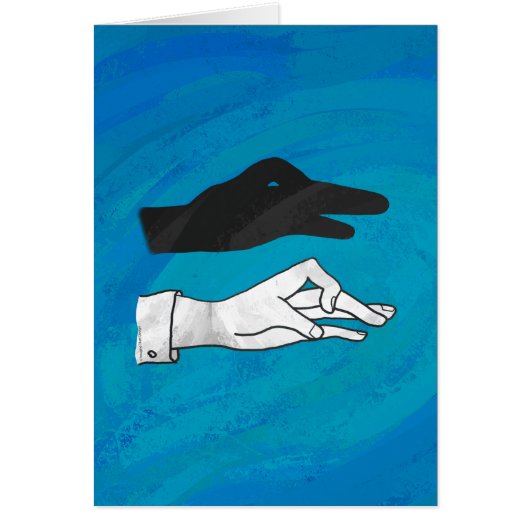 Shadow Duck On Blue Cards (Front)