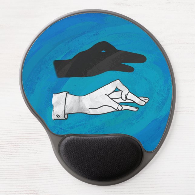 Shadow Duck On Blue Gel Mouse Pad (Front)