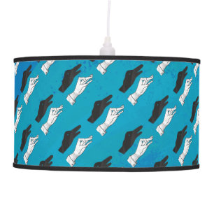 Shadow Duck On Blue Hanging Lamp