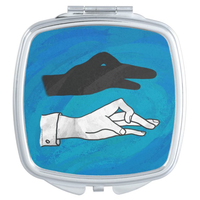 Shadow Duck On Blue Makeup Mirror (Front)