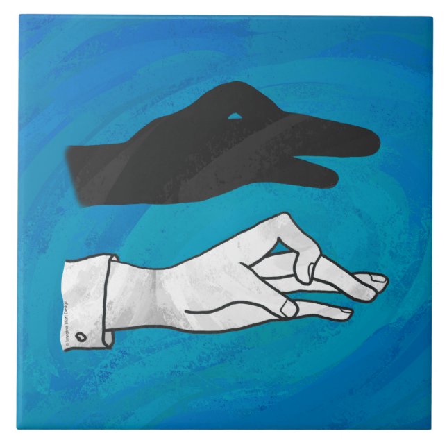 Shadow Duck On Blue Tile (Front)