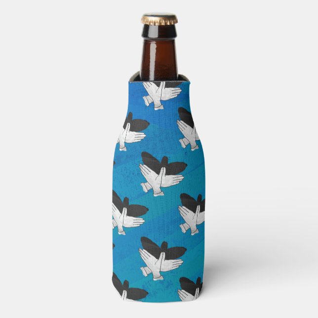 Shadow Eagle on Blue Bottle Cooler (Bottle Front)