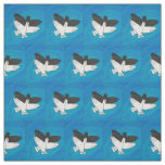 Shadow Eagle on Blue Fabric