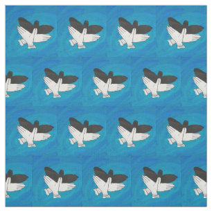 Shadow Eagle on Blue Fabric