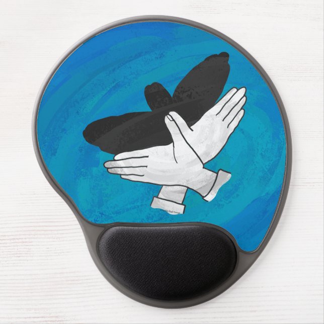 Shadow Eagle On Blue Gel Mouse Pad (Front)