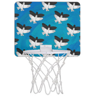 Shadow Eagle on Blue Mini Basketball Hoop