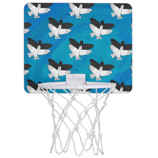 Shadow Eagle on Blue Mini Basketball Hoop (Front)