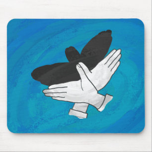 Shadow Eagle On Blue Mouse Pad