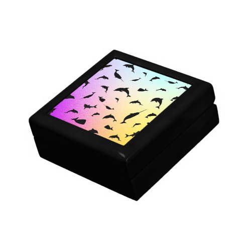 Shadow fish shark whale gradient colorful galaxy gift box