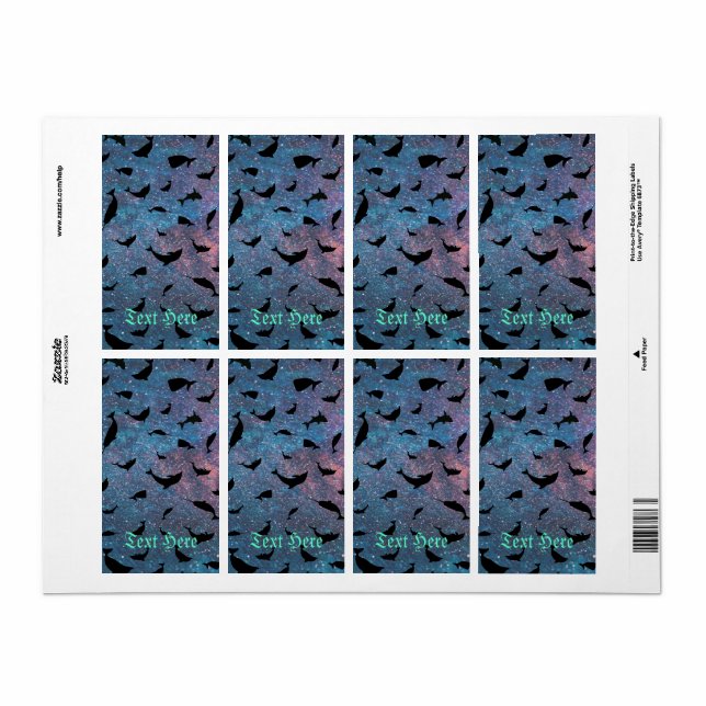 shadow fish shark whale on gradient galaxy label (Full Sheet)