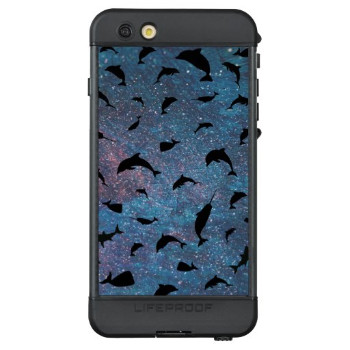 shadow fish shark whale on gradient galaxy   LifeProof NÜÜD iPhone 6s plus case