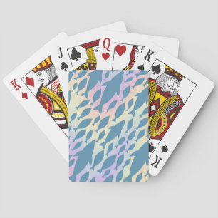 Shadow Fish Shark Whale on gradient galaxy Poker Cards