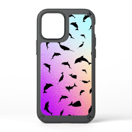shadow fish shark whale on gradient ocean    speck iPhone 12 mini case