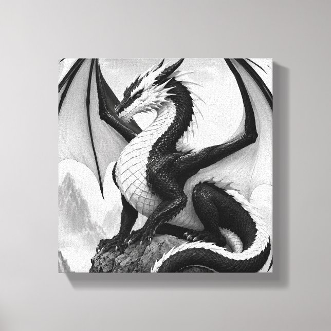 Shadow Flame Dragon Canvas Print (Front)