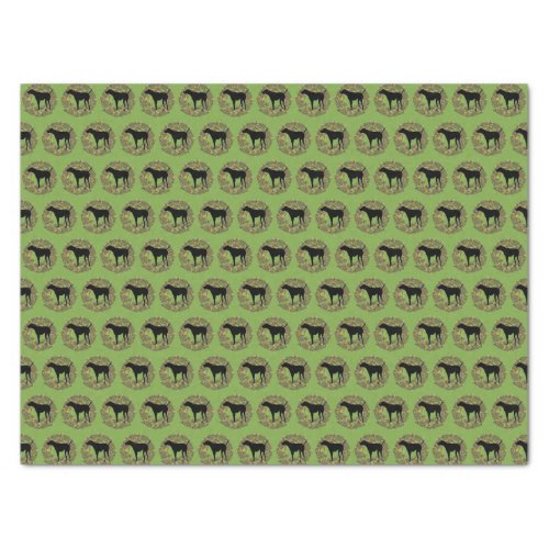 Shadow German Shorthaired Pointer Dog Wreath Tissue Paper