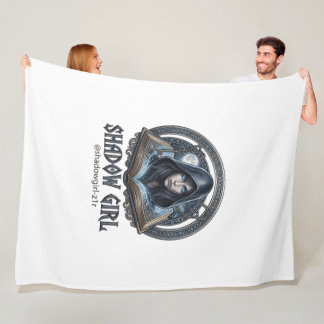 shadow girl fleece blanket