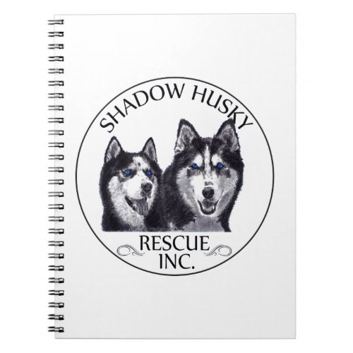 Shadow Husky Rescue Logo Notebook