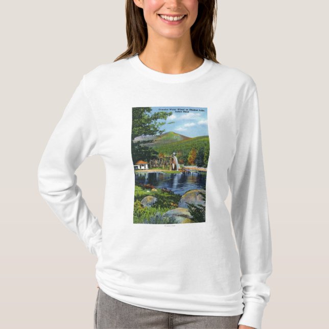 Shadow Lake Overshot Water Wheel View T-Shirt (Front)