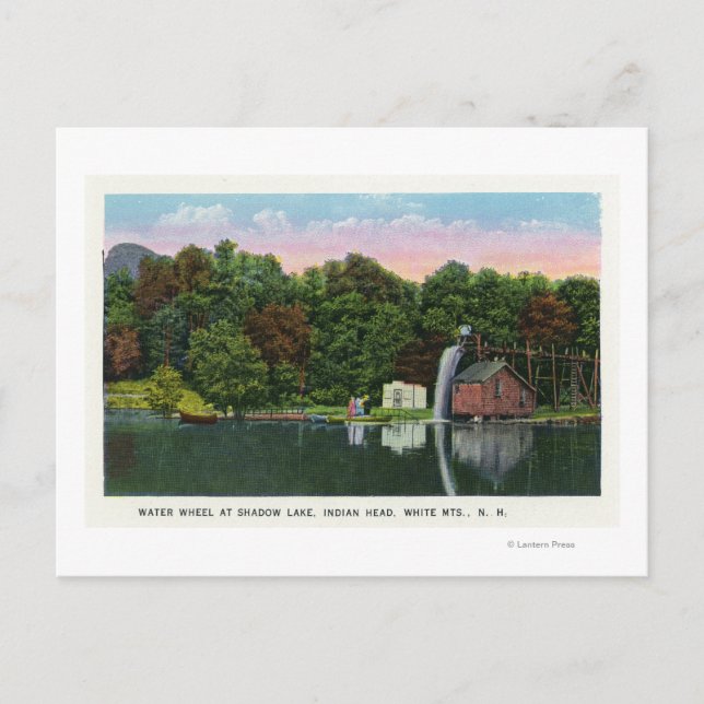 Shadow Lake Water Wheel Indian Head View Postcard (Front)