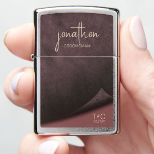 Shadow Leaf Wedding Copper Rose ID947 Zippo Lighter