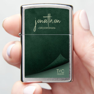 Shadow Leaf Wedding Green ID947 Zippo Lighter
