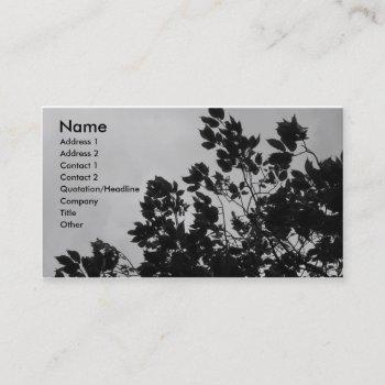 Shadow Leaves Business Card by Mastershay at Zazzle