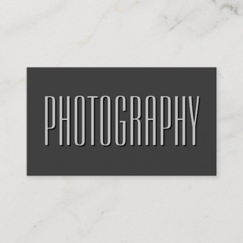 Shadow Letter Gray Photograph Artist Business Card