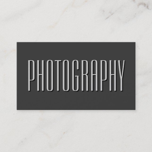 Shadow Letter Gray Photograph Artist Business Card (Front)