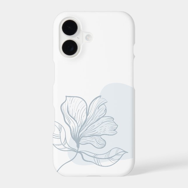 Shadow & Line-Art Flower Phone Cover (Back)