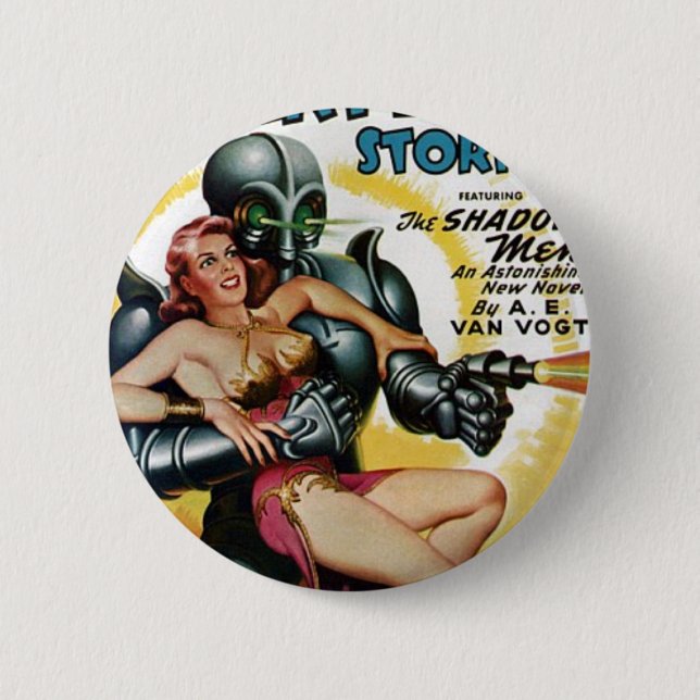 Shadow Men from Space Pinback Button (Front)
