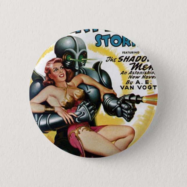 Shadow Men from Space Pinback Button (Front)