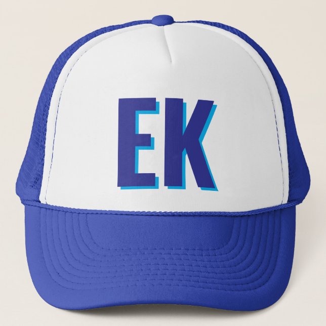 Shadow monogram Beach Bachelorette Party Favors Trucker Hat (Front)
