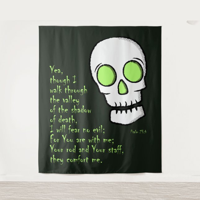 Shadow of Death -- Skull Tapestry (Front)