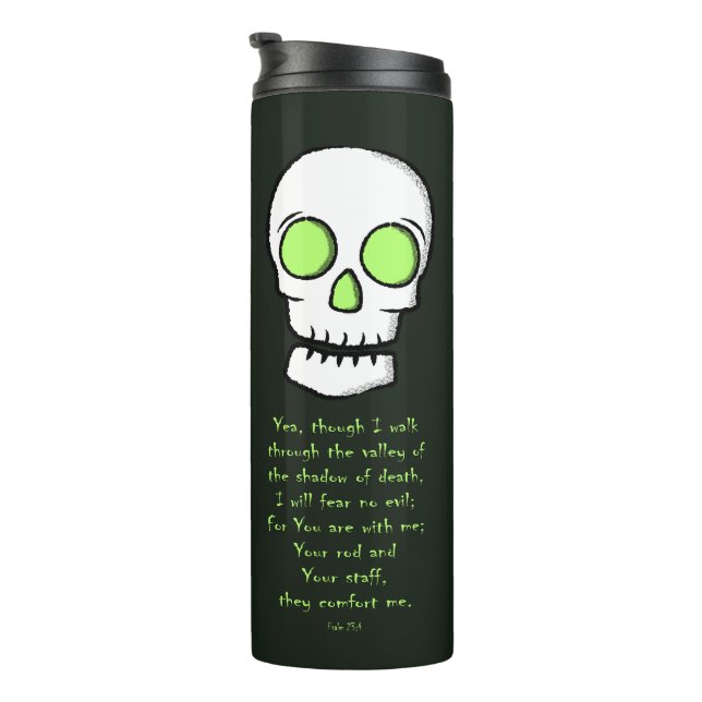 Shadow of Death -- Skull Thermal Tumbler (Rotated Right)