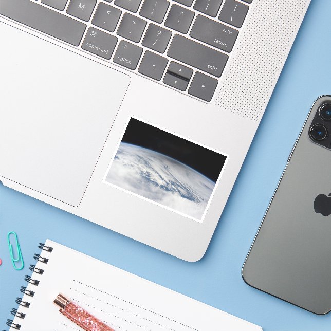 Shadow Of The Moon Cast On The Northern Pacific. 2 Sticker (Laptop w/ iPhone)