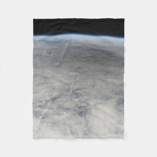 Shadow Of The Moon Cast On The Northern Pacific. Fleece Blanket (Front)