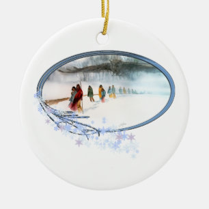 Shadow of the Owl on the Trail of Tears Ceramic Ornament