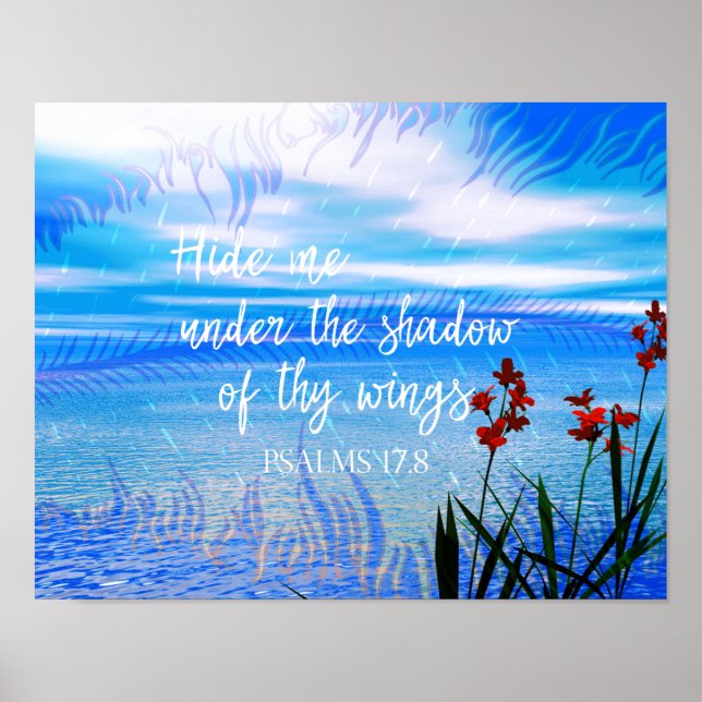 Shadow of thy Wings Scripture Poster (Front)