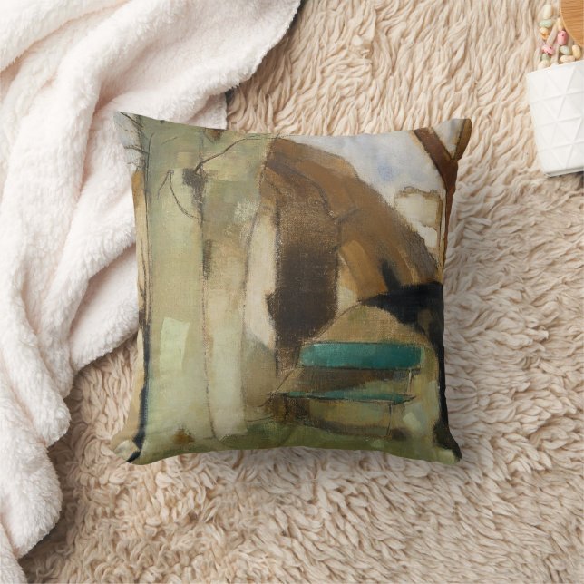 Shadow on the Wall, Helene Schjerfbeck  Throw Pillow (Blanket)