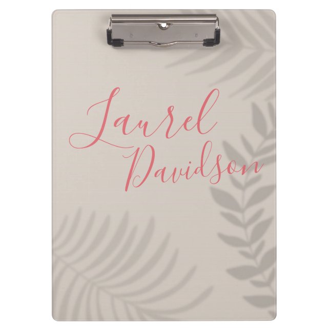 Shadow Palm Tan Clipboard (Front)