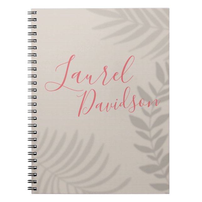 Shadow Palm Tan Notebook (Front)