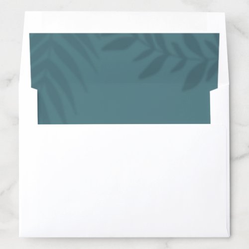 Shadow Palm Teal Envelope Liner