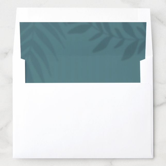Shadow Palm Teal Envelope Liner (In Envelope)