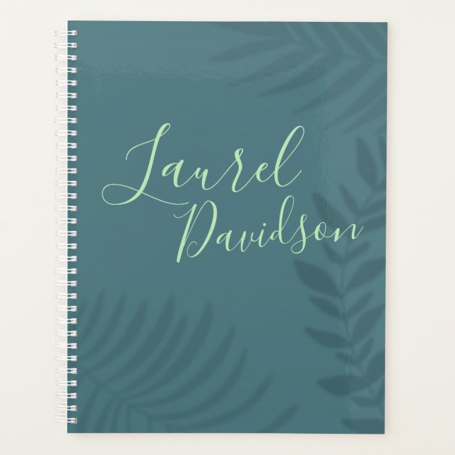 Shadow Palm Teal Planner (Front)