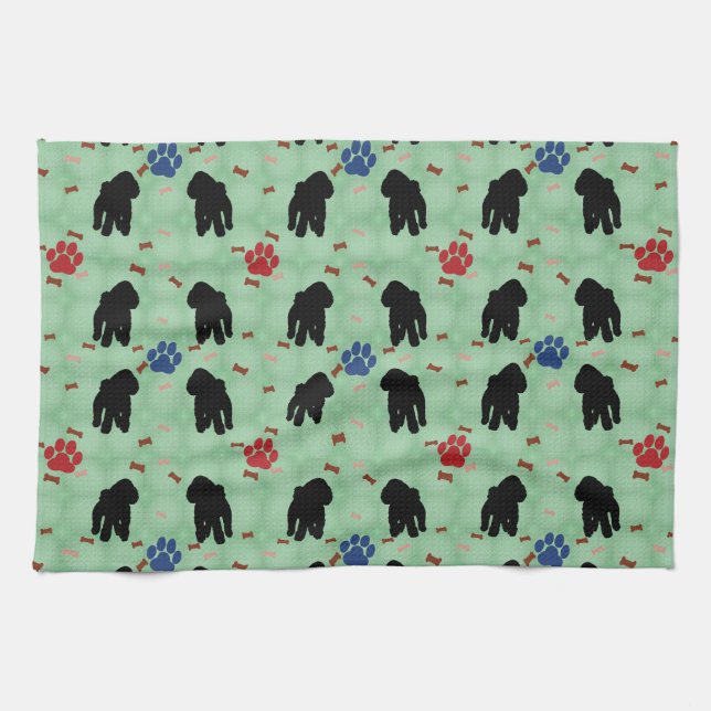Shadow Poodle Towel (Horizontal)
